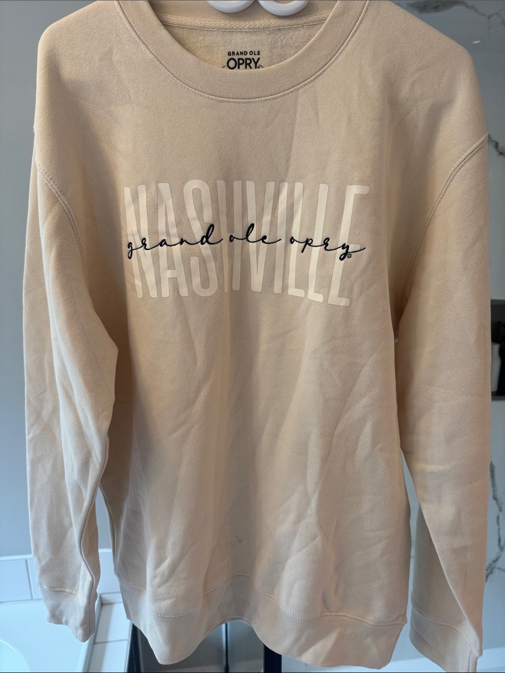 Grand Ole Opry - Nashville Cream Logo Crewneck with Black Script
